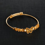 Flexible Child's Bangle (D18) - Silver 925 & Gold Plated