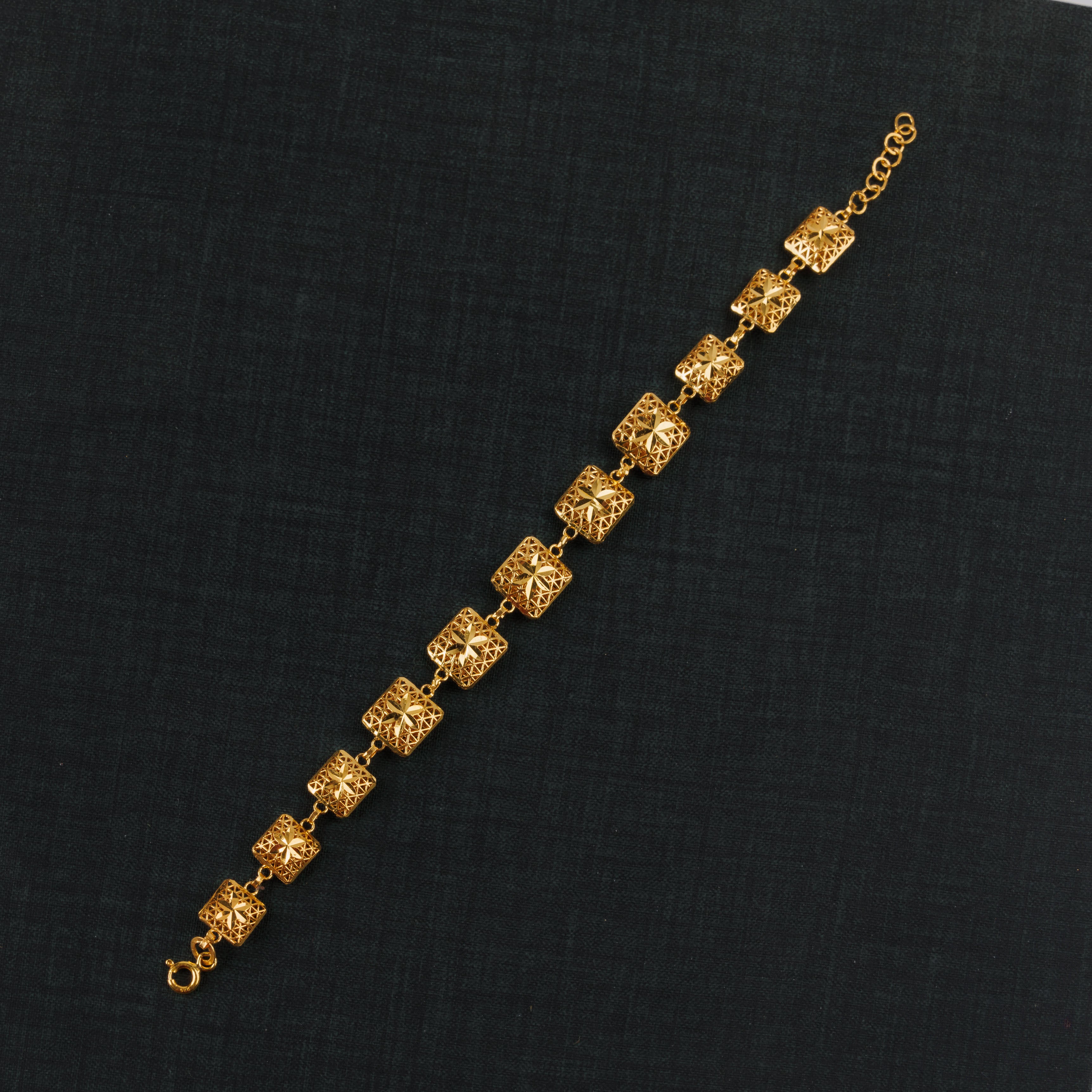 سوار مربع (D1) - Silver 925 و Gold Plated