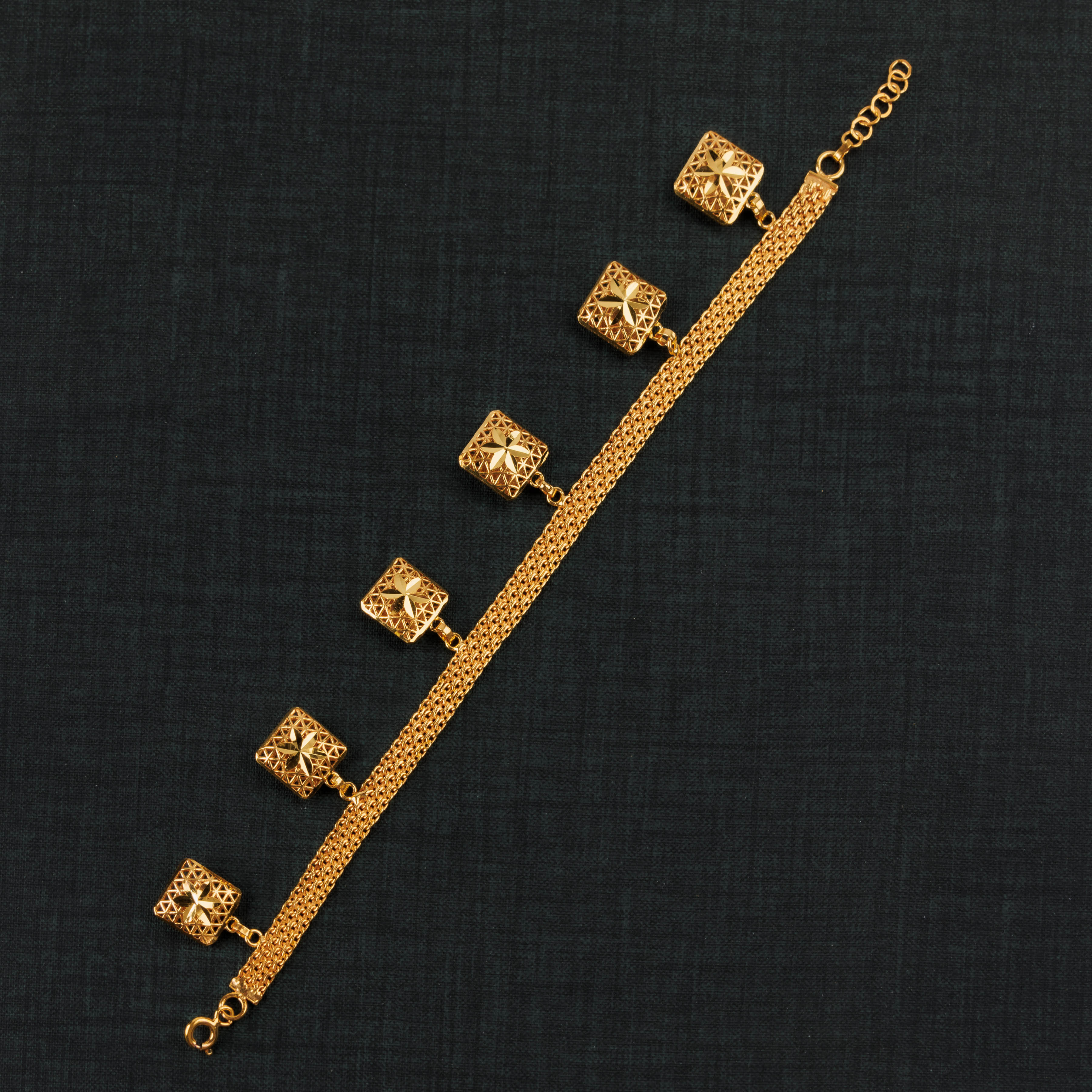 سوار مربع (D4) - Silver 925 و Gold Plated