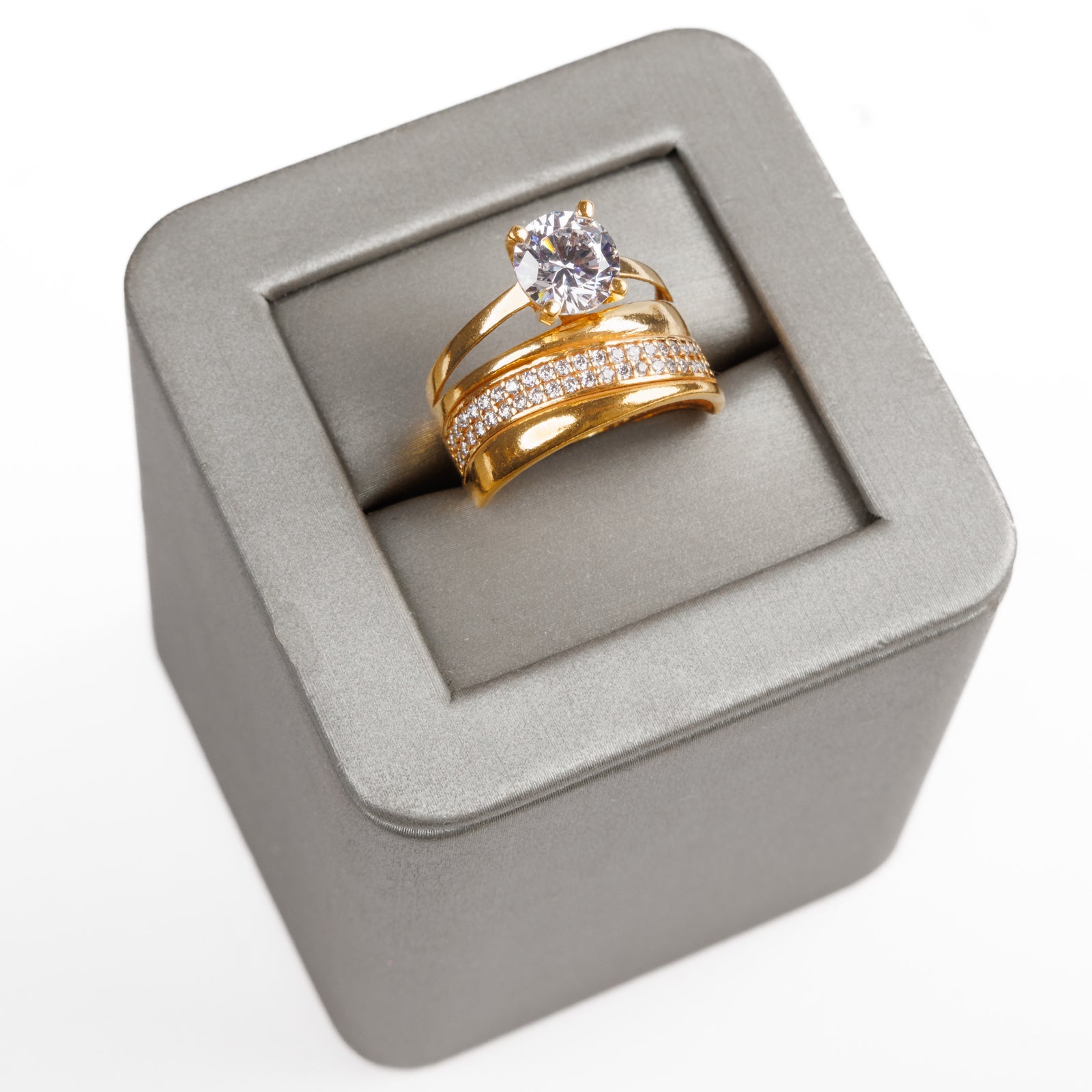 Crystal Ring (D7) - Silver 925 & Gold Plated