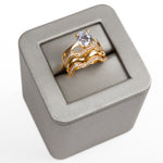 Crystal Ring (D6) - Silver 925 & Gold Plated