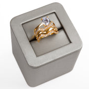 حلقة الكريستال (D6) - Silver 925 و Gold Plated