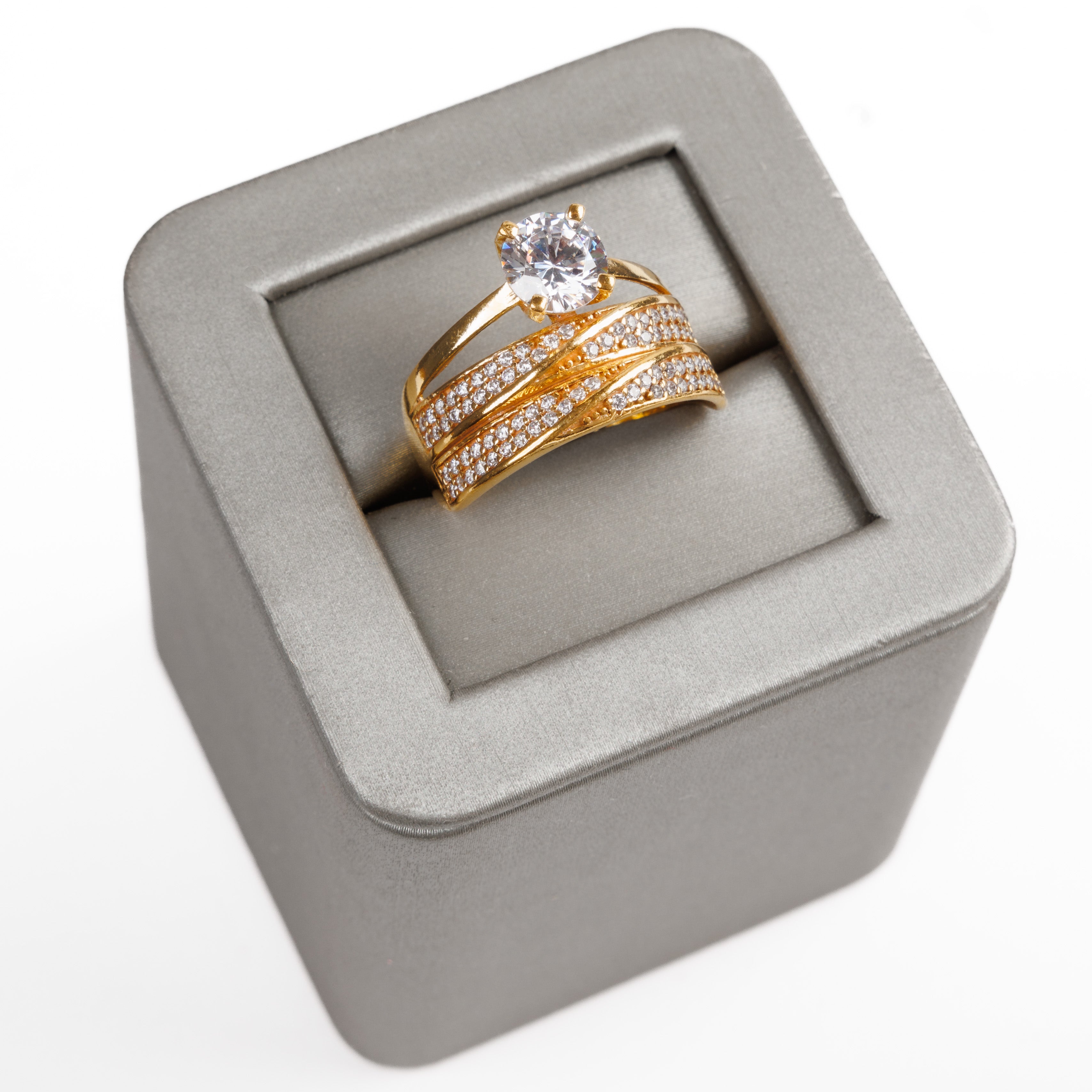 حلقة الكريستال (D3) - Silver 925 و Gold Plated
