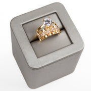 حلقة الكريستال (D5) - Silver 925 و Gold Plated