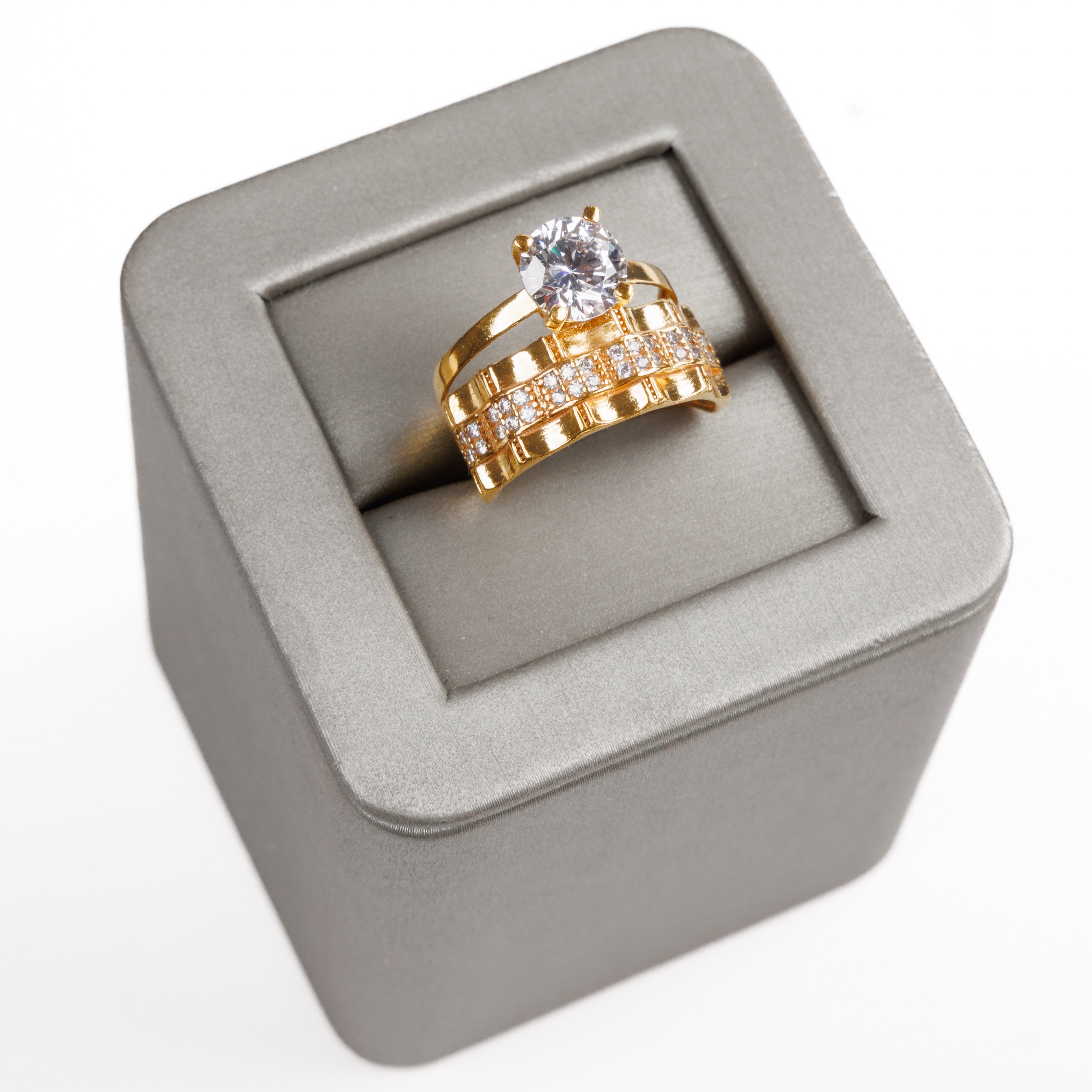 حلقة الكريستال (D5) - Silver 925 و Gold Plated