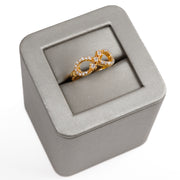 حلقة Infinity / Crystal (D2) - Silver 925 و Gold Plated