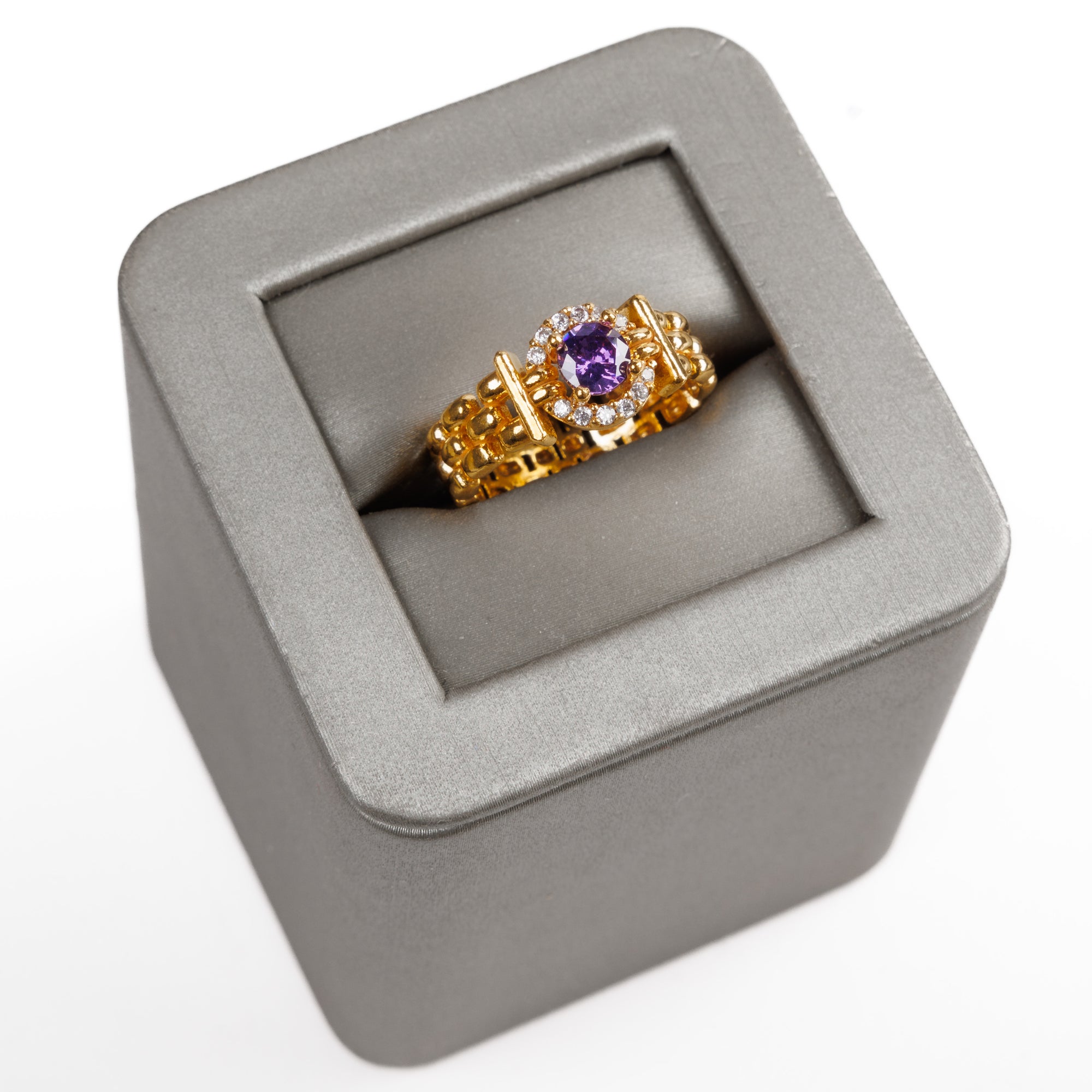 Rolex Ring (Purple) - Silver 925 & Gold Plated