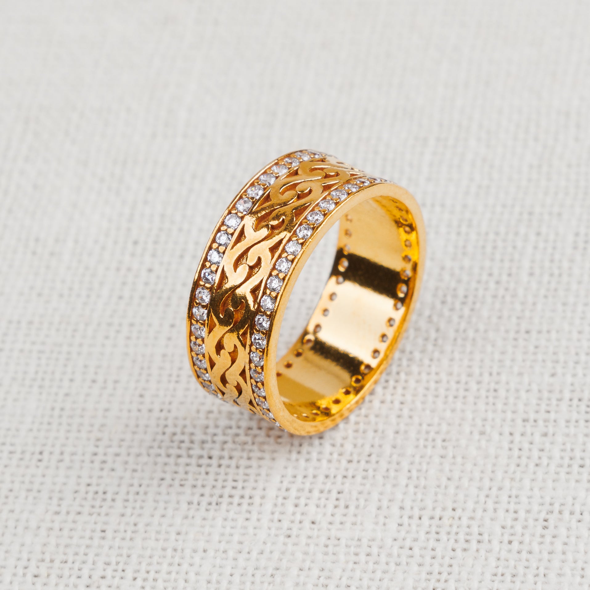 Zircon Band/Dabla (D3) - Silver 925 & Gold Plated