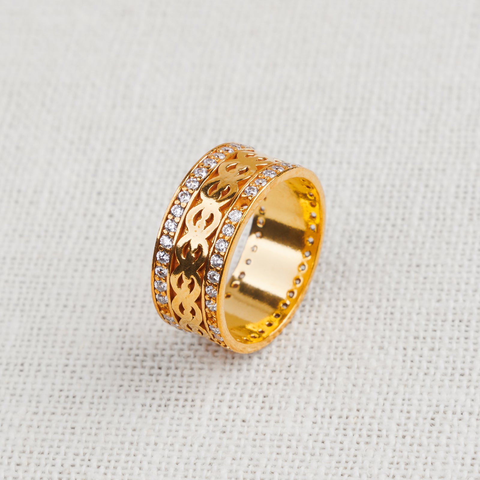 Zircon Band/Dabla (D5) - Silver 925 & Gold Plated