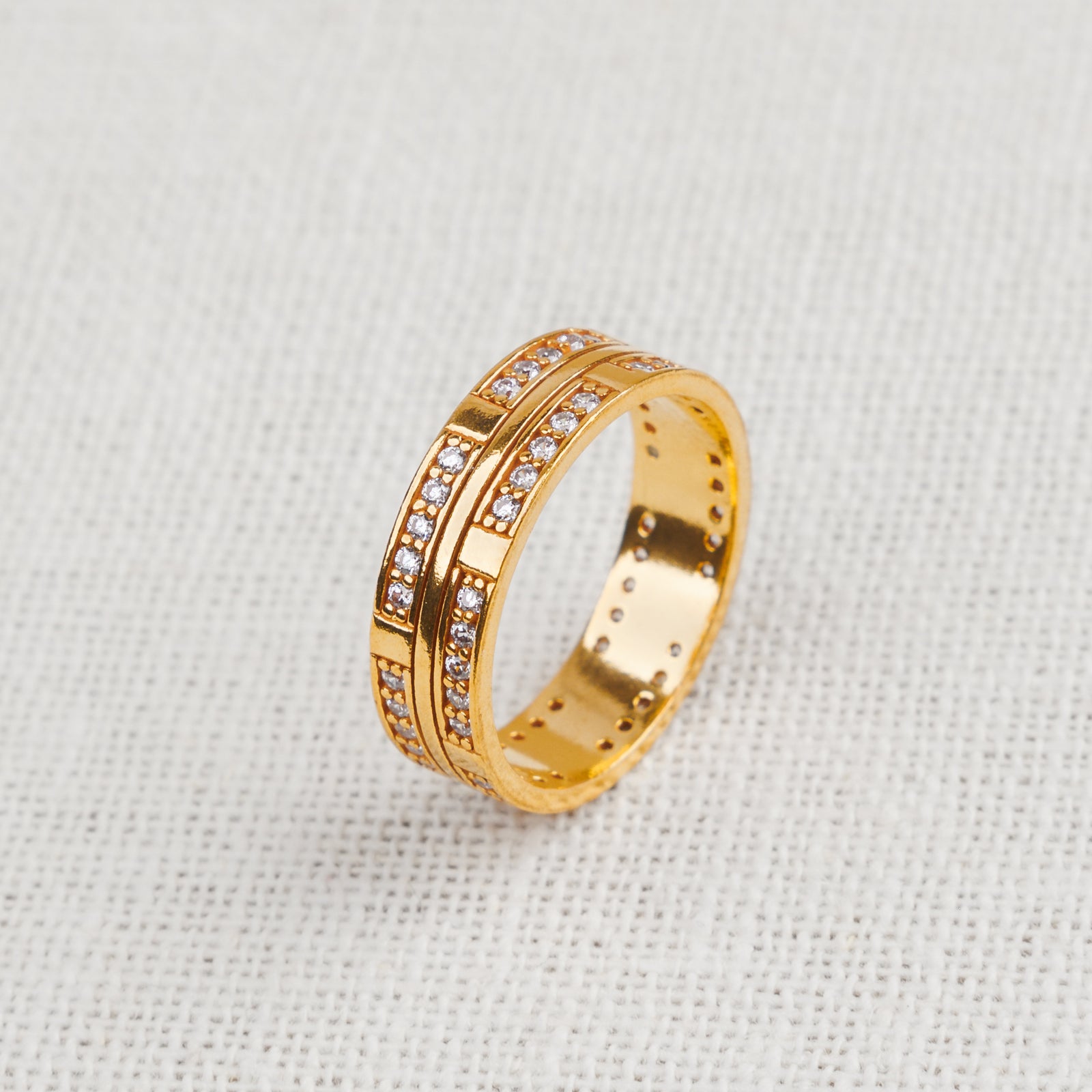 Zircon Band/Dabla (D2) - Silver 925 & Gold Plated