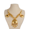 Traditional Necklace with Stone & Mina (D1)- Silver 925 & Gold Plated