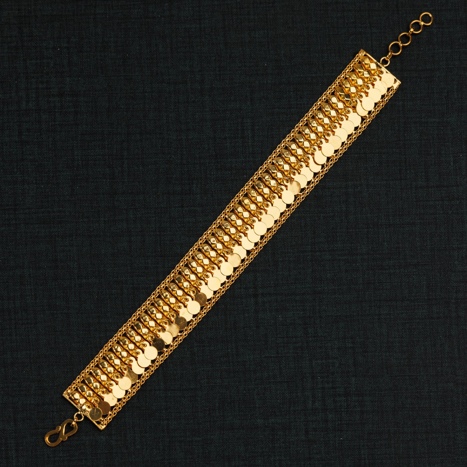 Emirati Style Bracelet (D2) - Silver 925 & Gold Plated