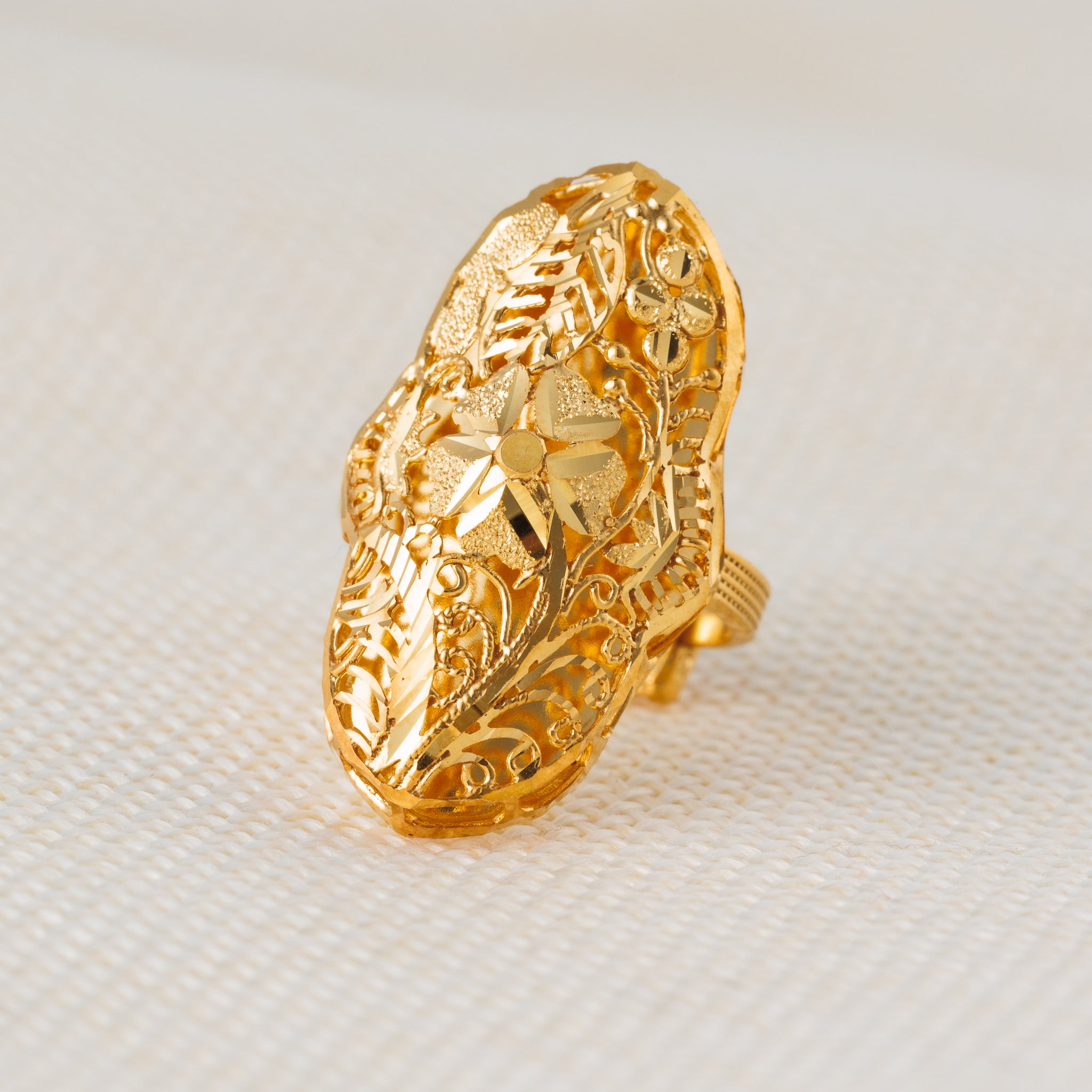 Traditional Ring (133) - Silver 925 & Gold Plated