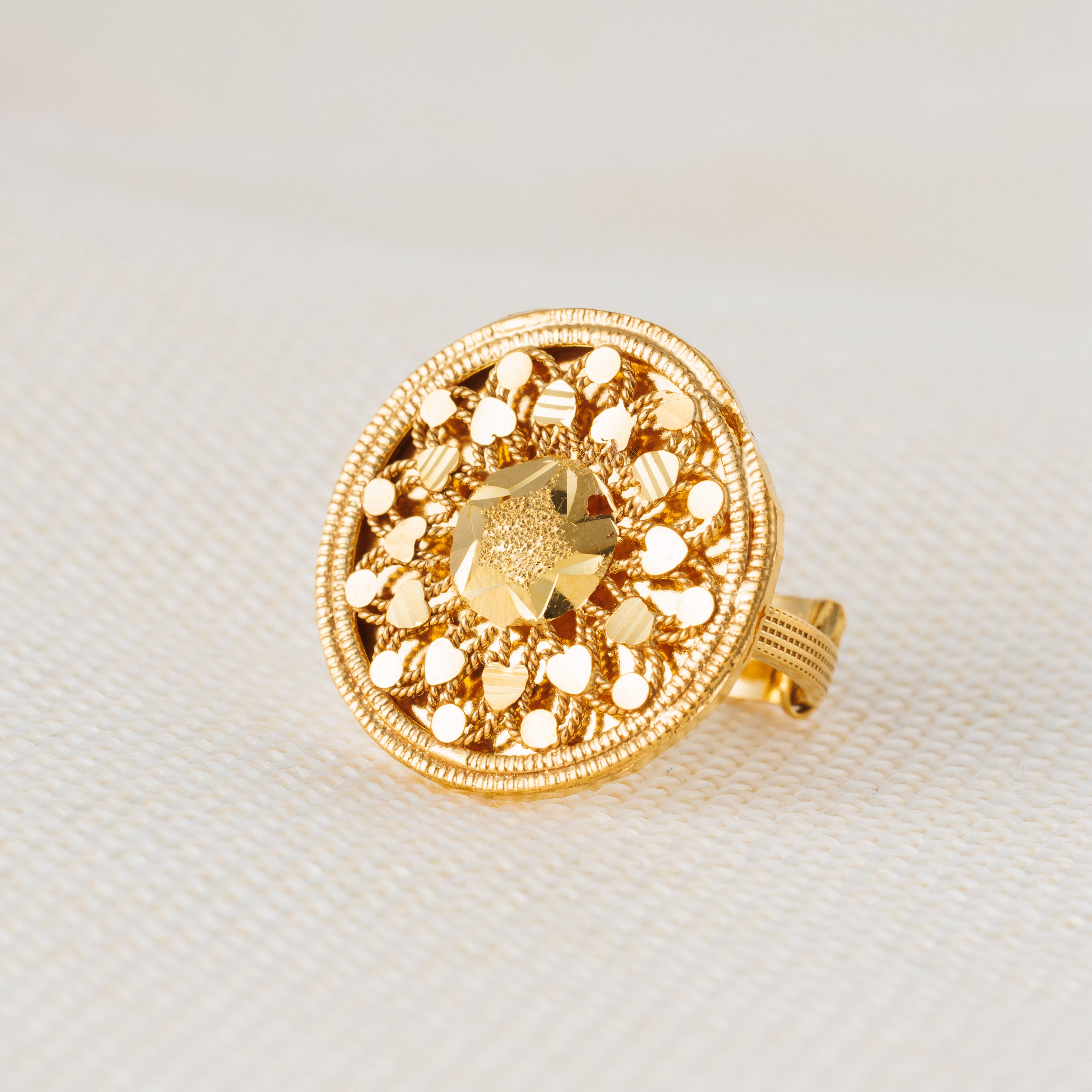 الخاتم التقليدي (D39) - Silver 925 و Gold Plated