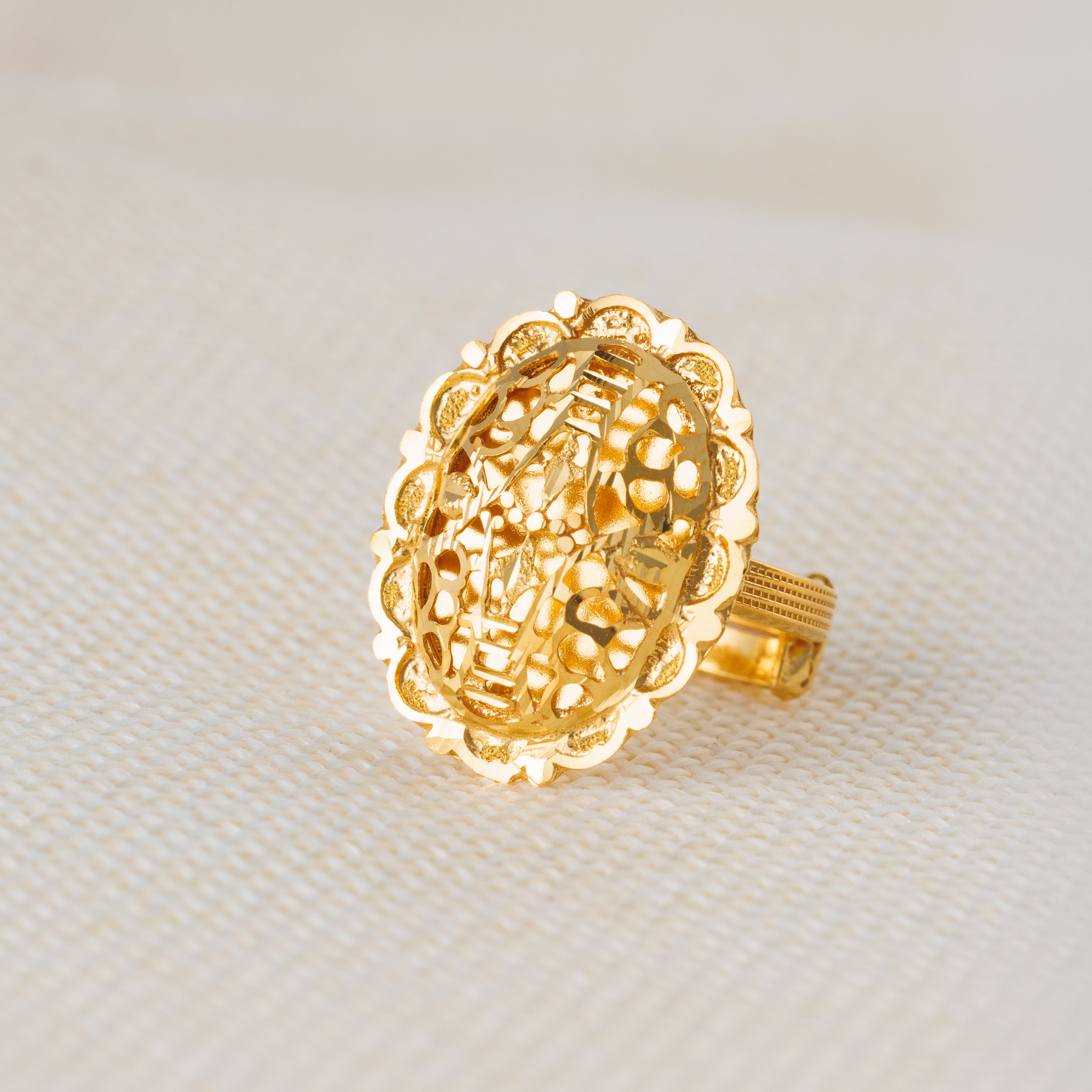 الخاتم التقليدي (D103) - Silver 925 و Gold Plated