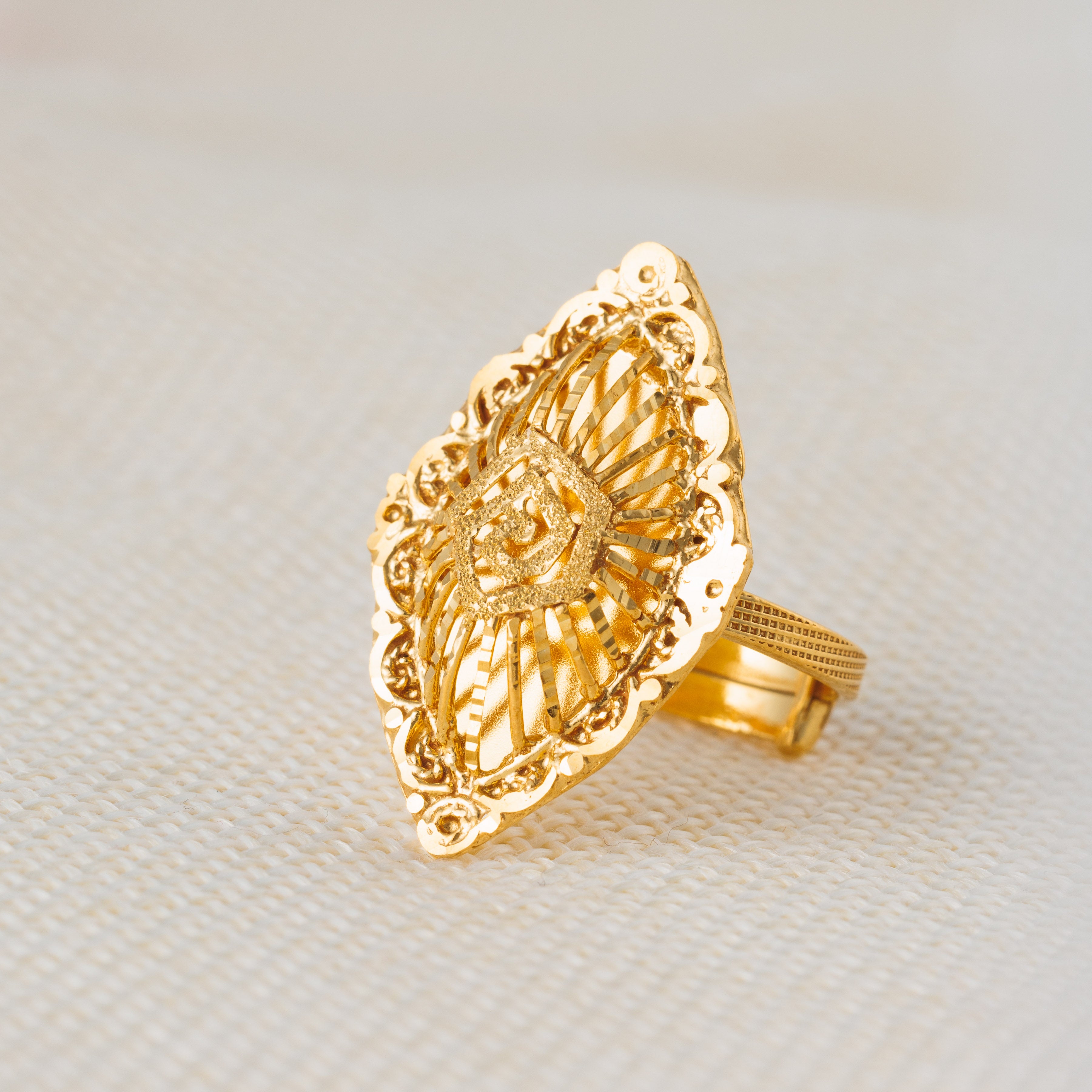 الخاتم التقليدي (D52) - Silver 925 و Gold Plated