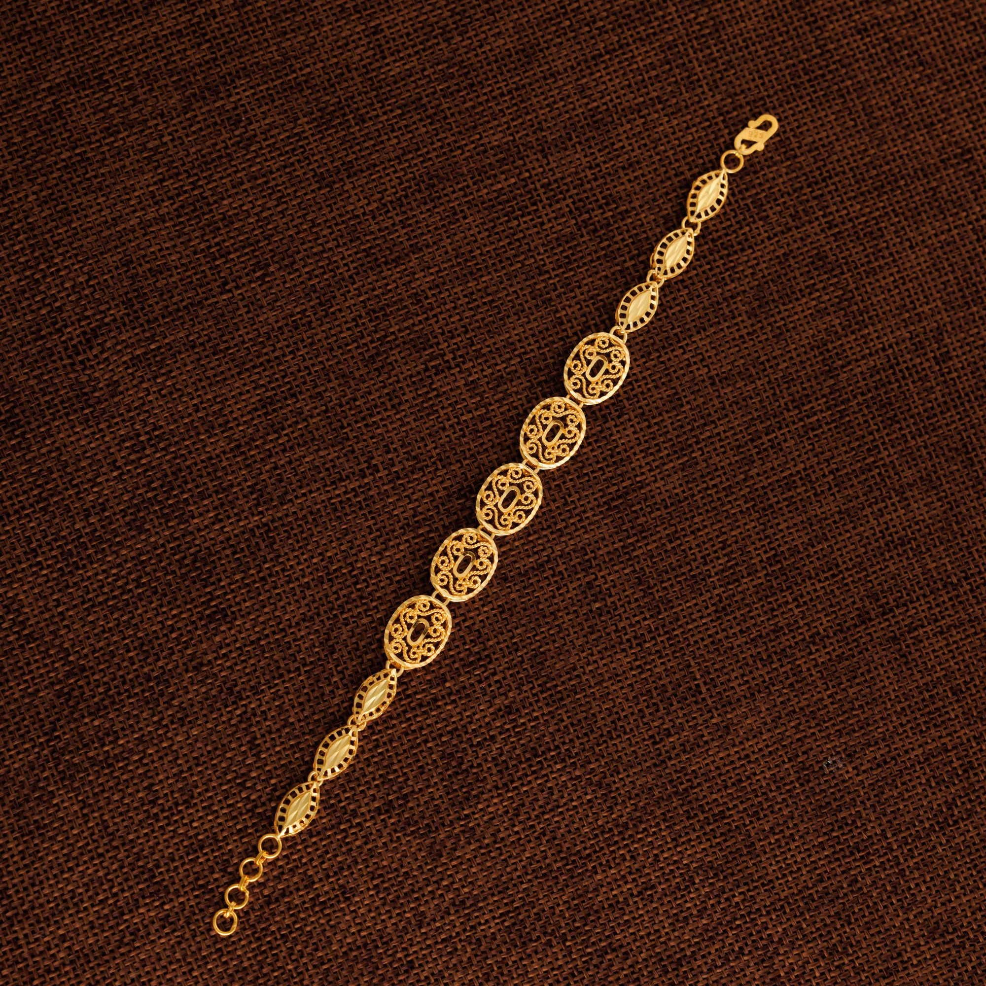 Casting Bracelet (D22) - Silver 925 & Gold Plated