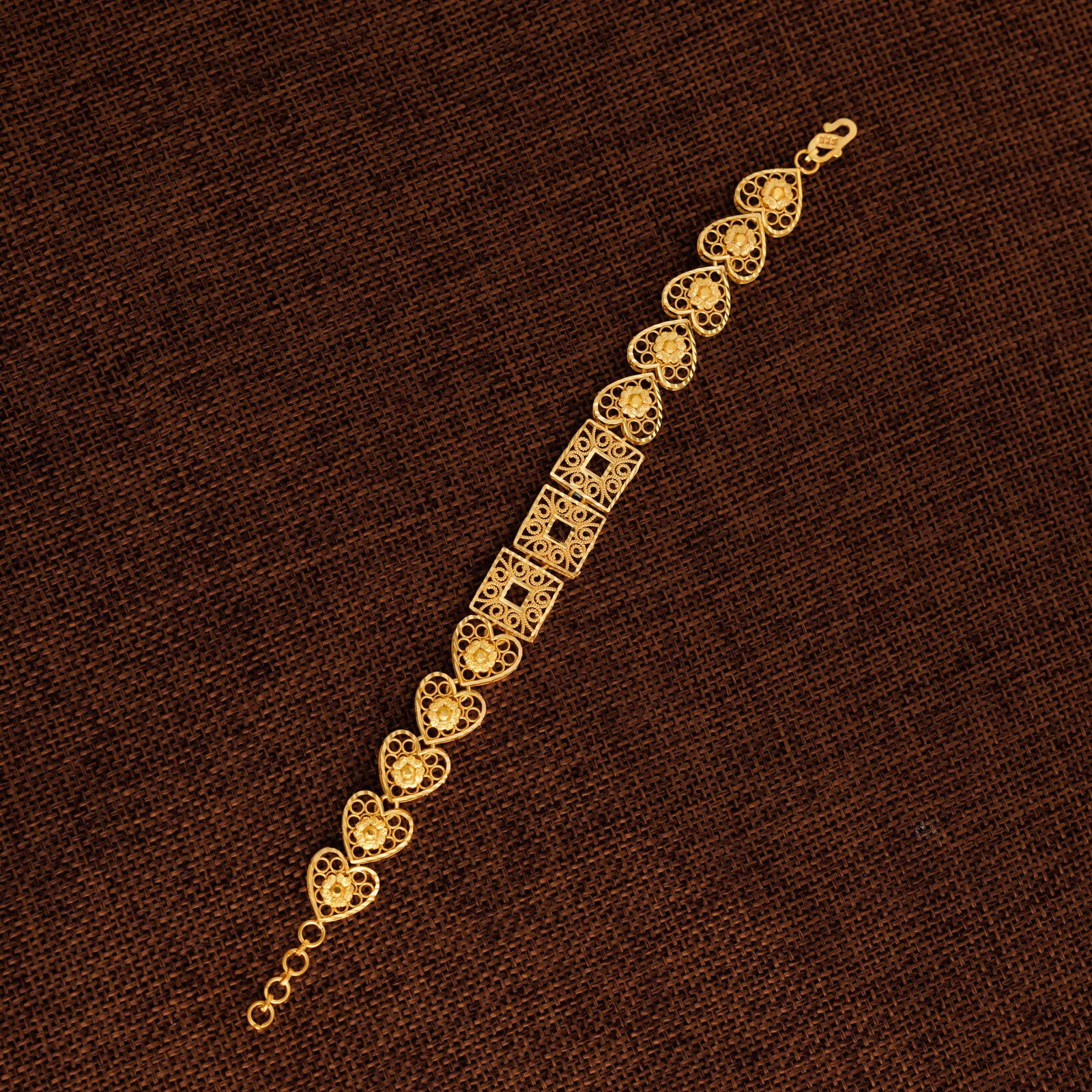 Casting Bracelet (D42) - Silver 925 & Gold Plated