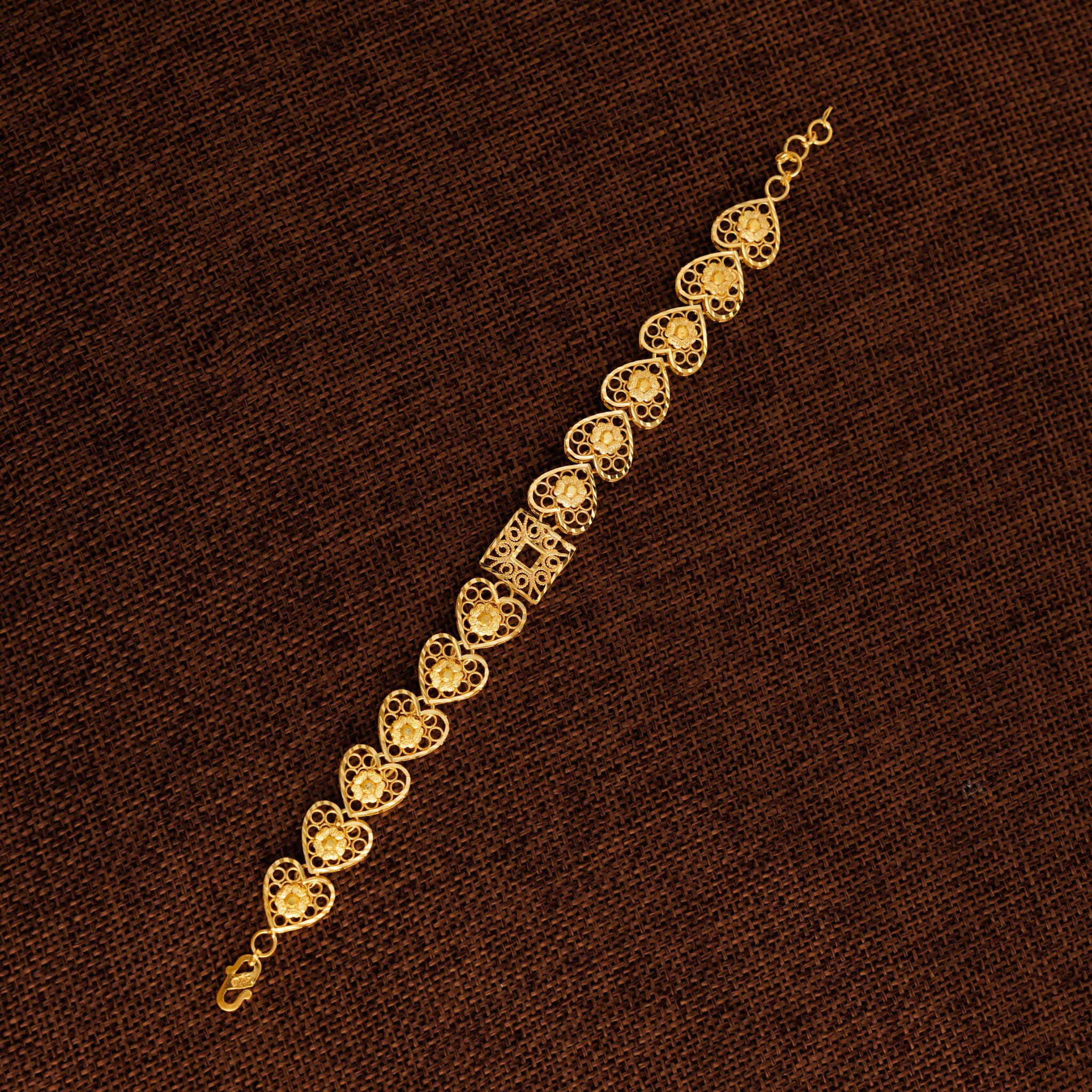 Casting Bracelet (D33) - Silver 925 & Gold Plated