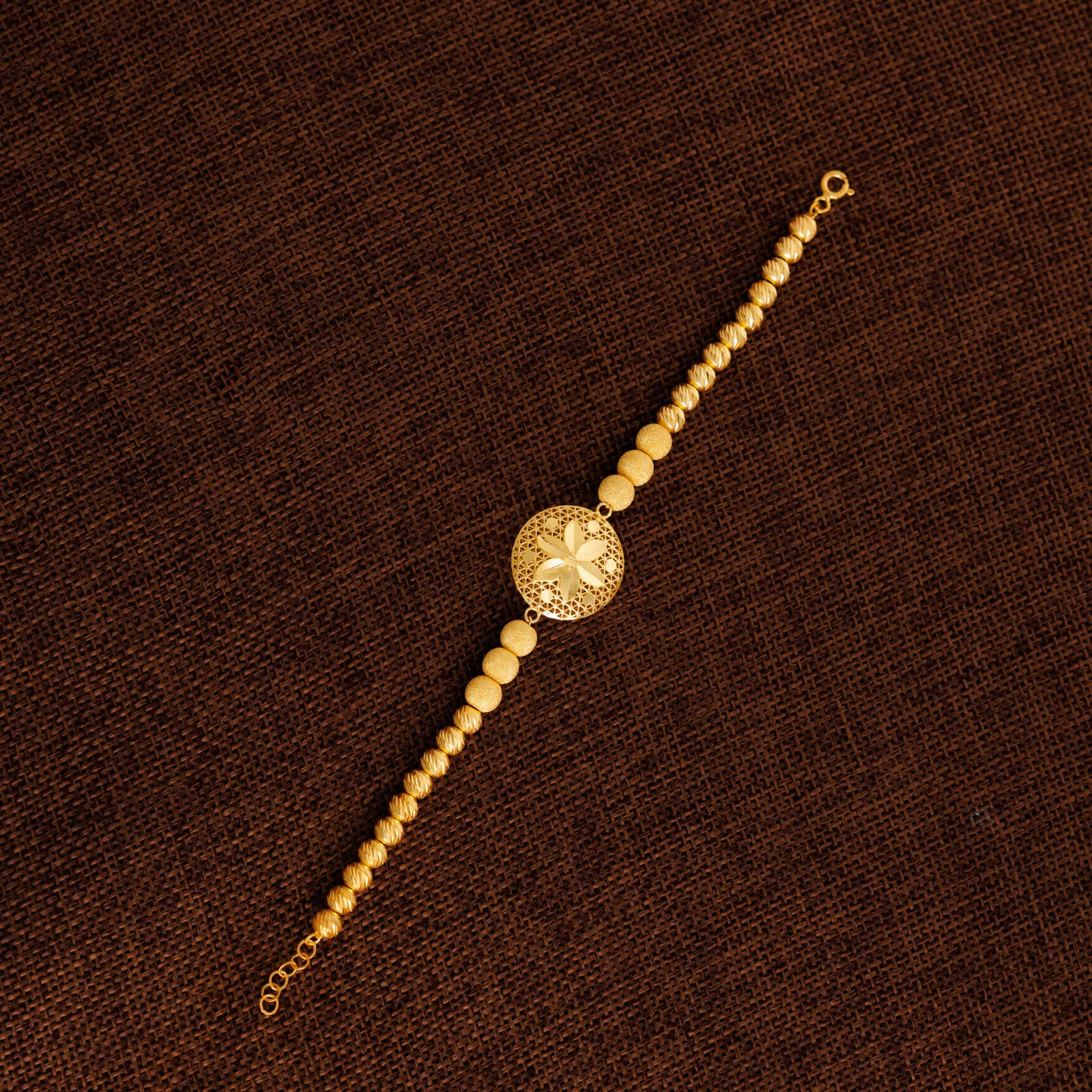 Sphere Bracelet with Beads (D1) - Silver 925 & Gold Plated