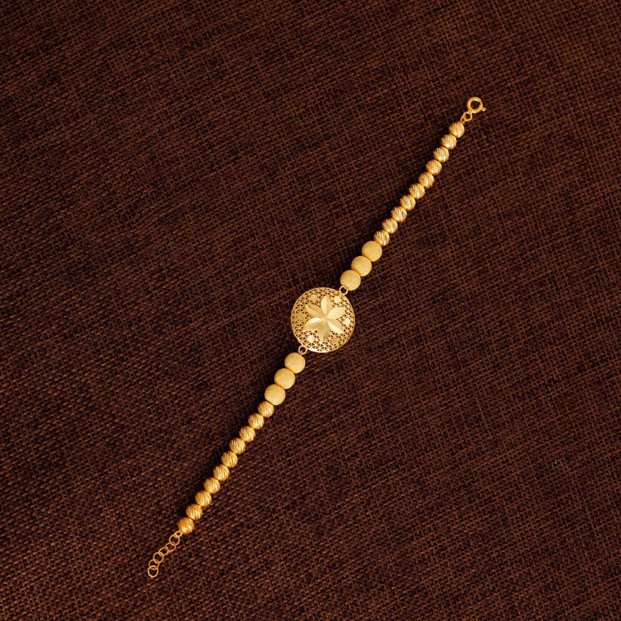 Clover Bracelet with Beads (D1) - Silver 925 & Gold Plated