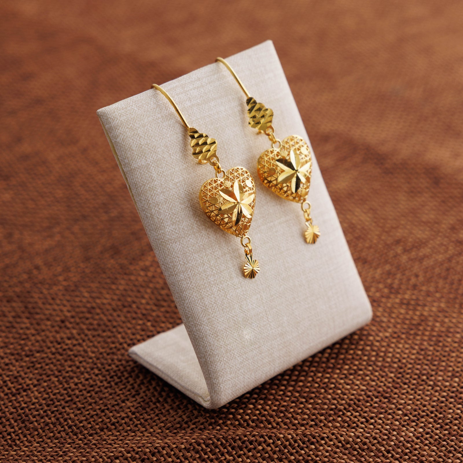 Heart Earrings (D1) - Silver 925 & Gold Plated