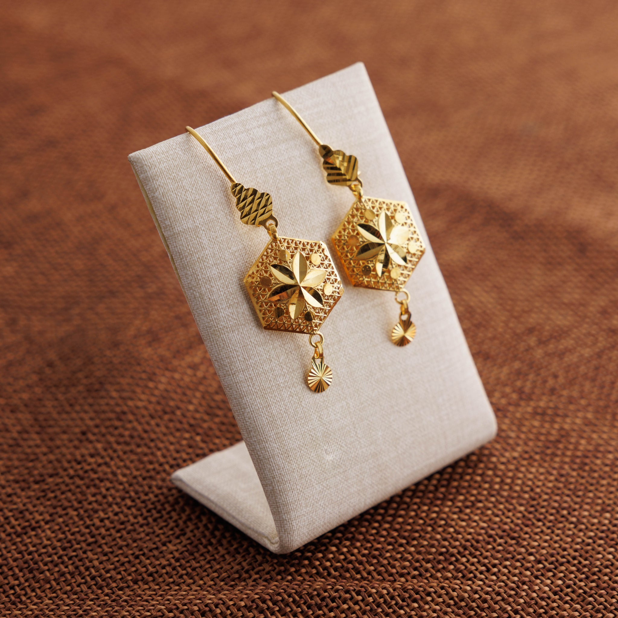 Hexa Earrings (D1) - Silver 925 & Gold Plated