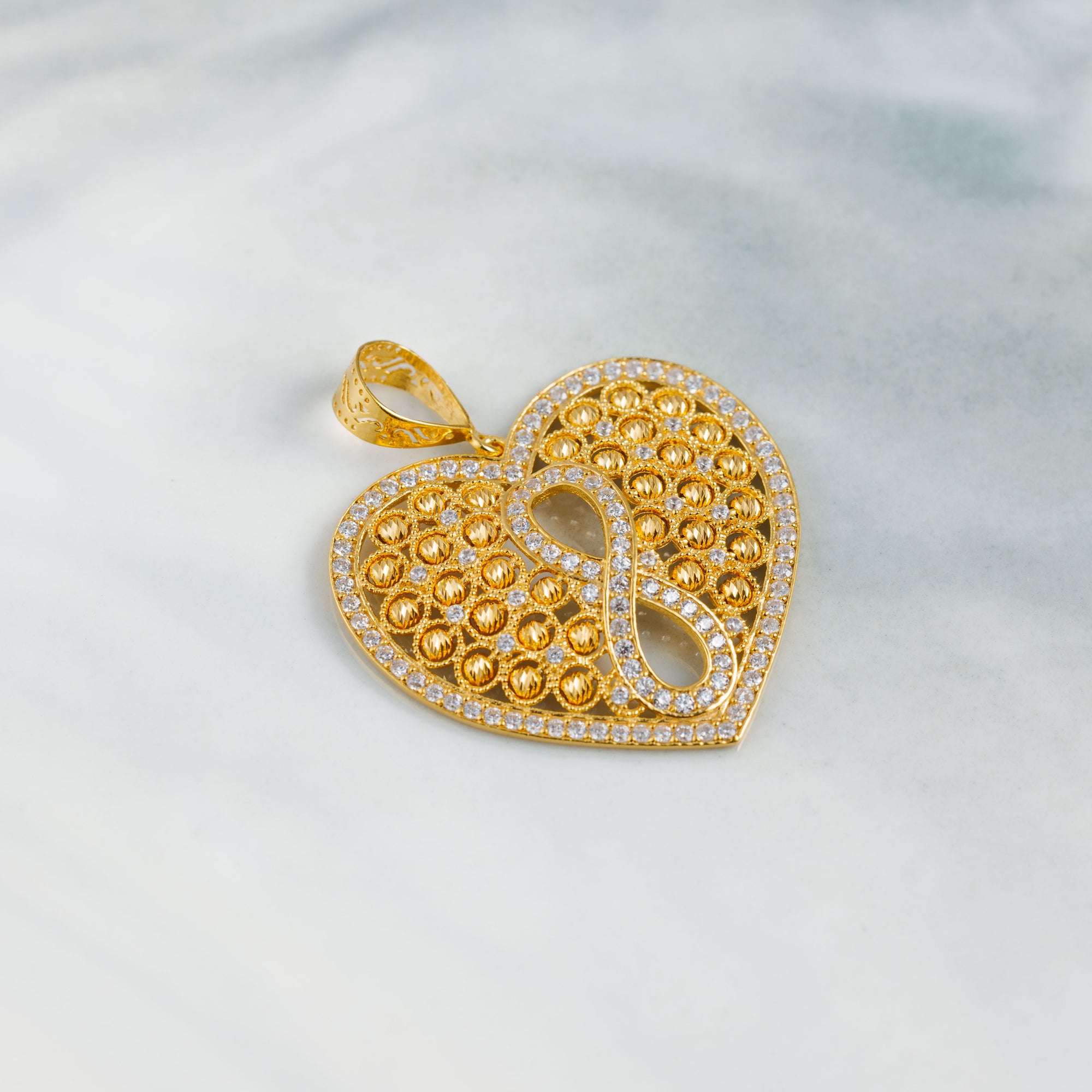 Zircon Pendant (D7) - Silver 925 & Gold Plated