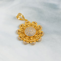 Zircon Pendant 8 - 925 Silver & 24K Gold Plated