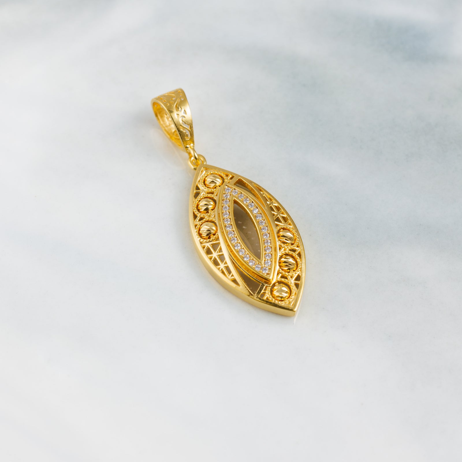 Zircon Pendant (D1) - Silver 925 & Gold Plated