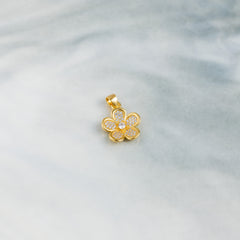 Kids Zircon Pendant 9 - 925 Silver & 24K Gold Plated