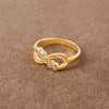 Zircon Ring (D6) - Silver 925 & Gold Plated