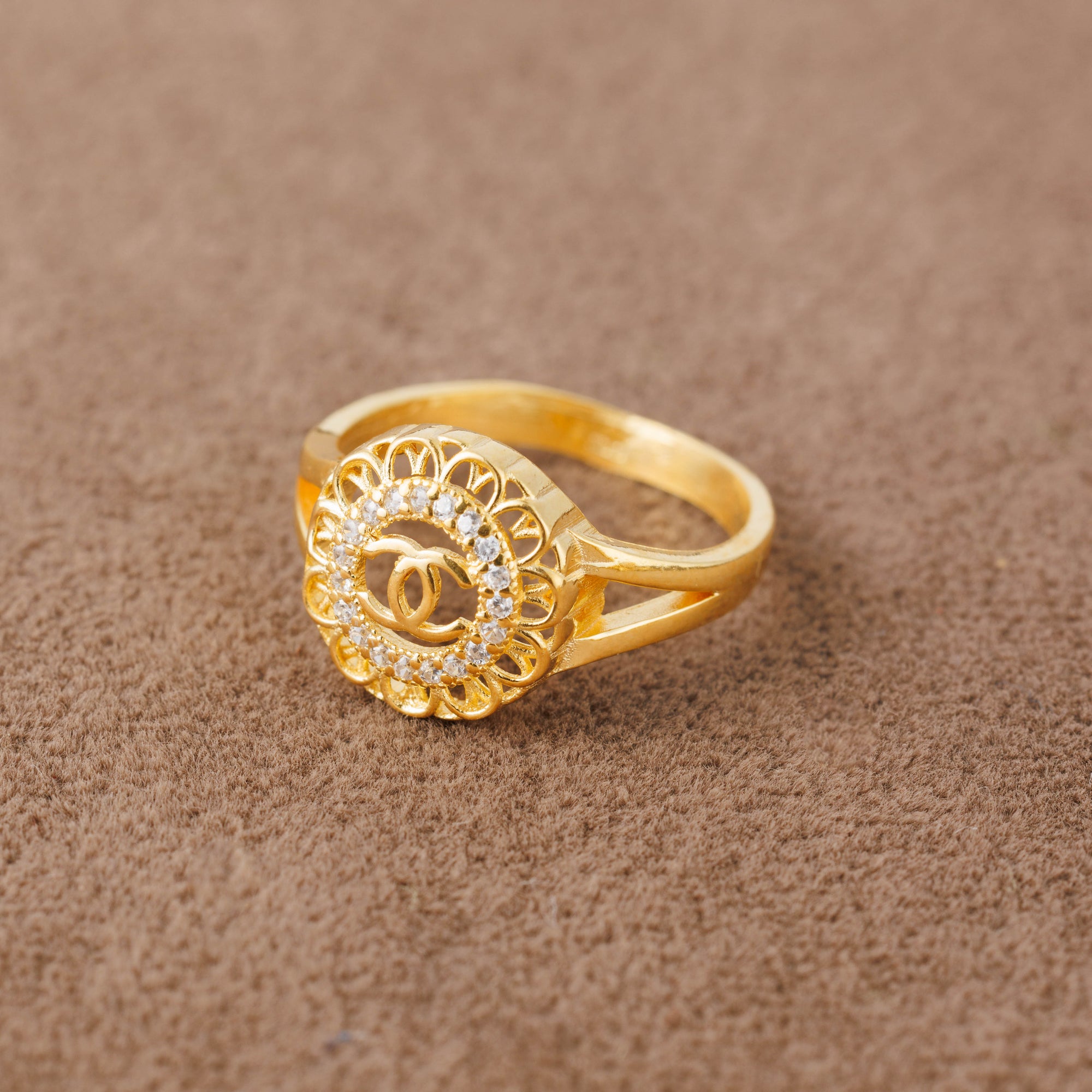 Zircon Ring (D2) - Silver 925 & Gold Plated