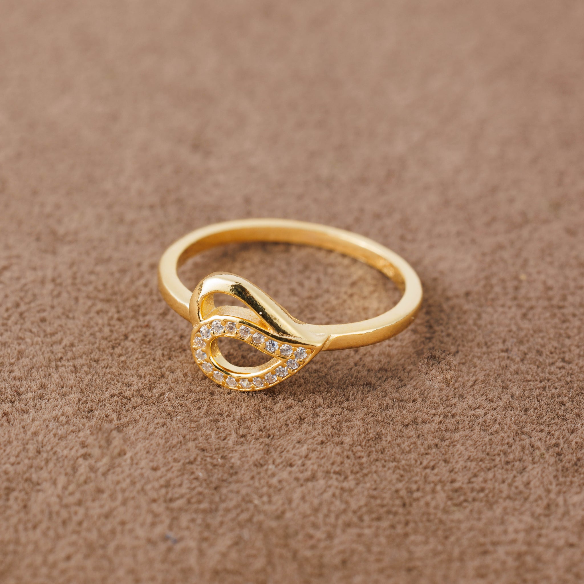 Zircon Ring (D9) - Silver 925 & Gold Plated