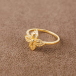 Zircon Ring (D8) - Silver 925 & Gold Plated