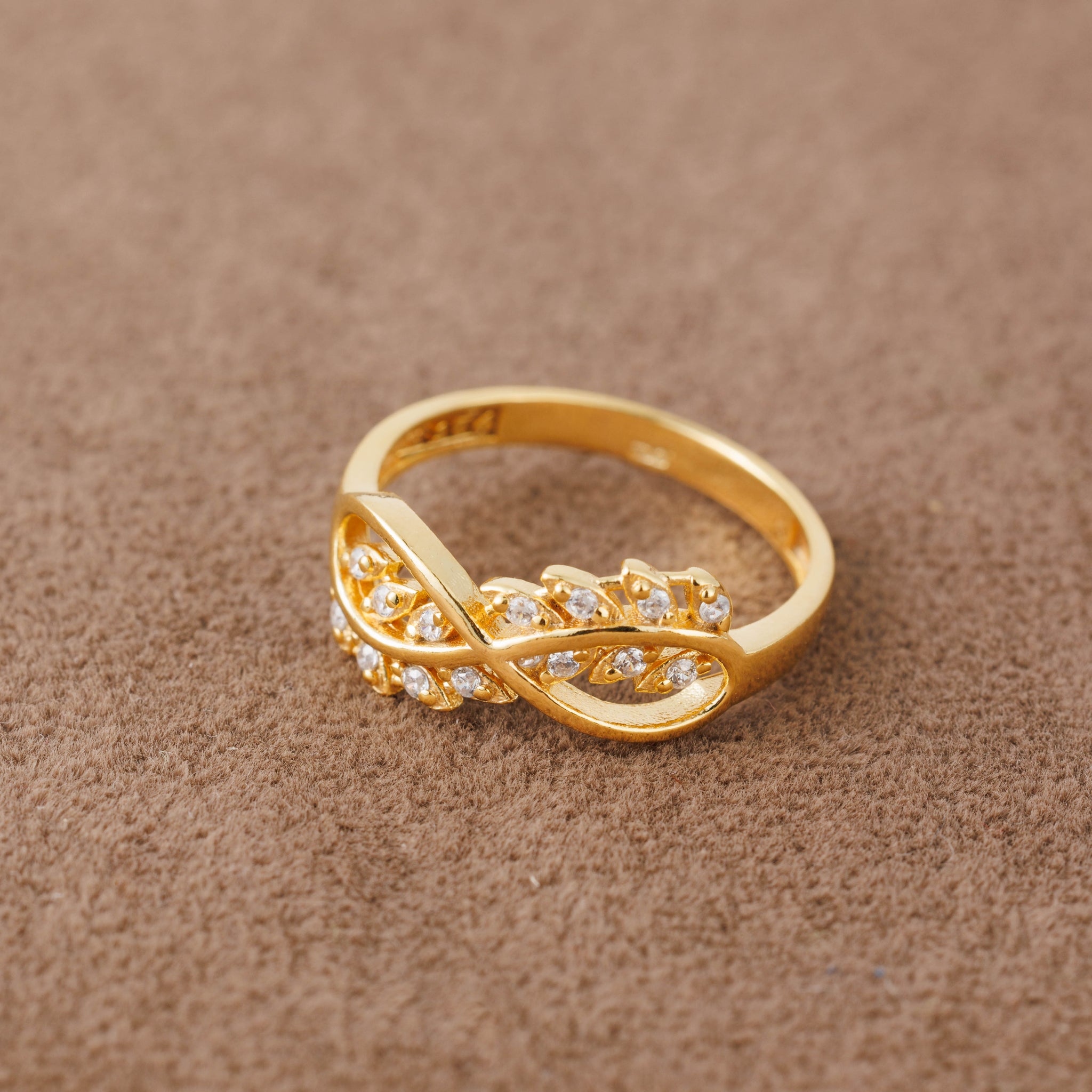 Zircon Ring (D4) - Silver 925 & Gold Plated