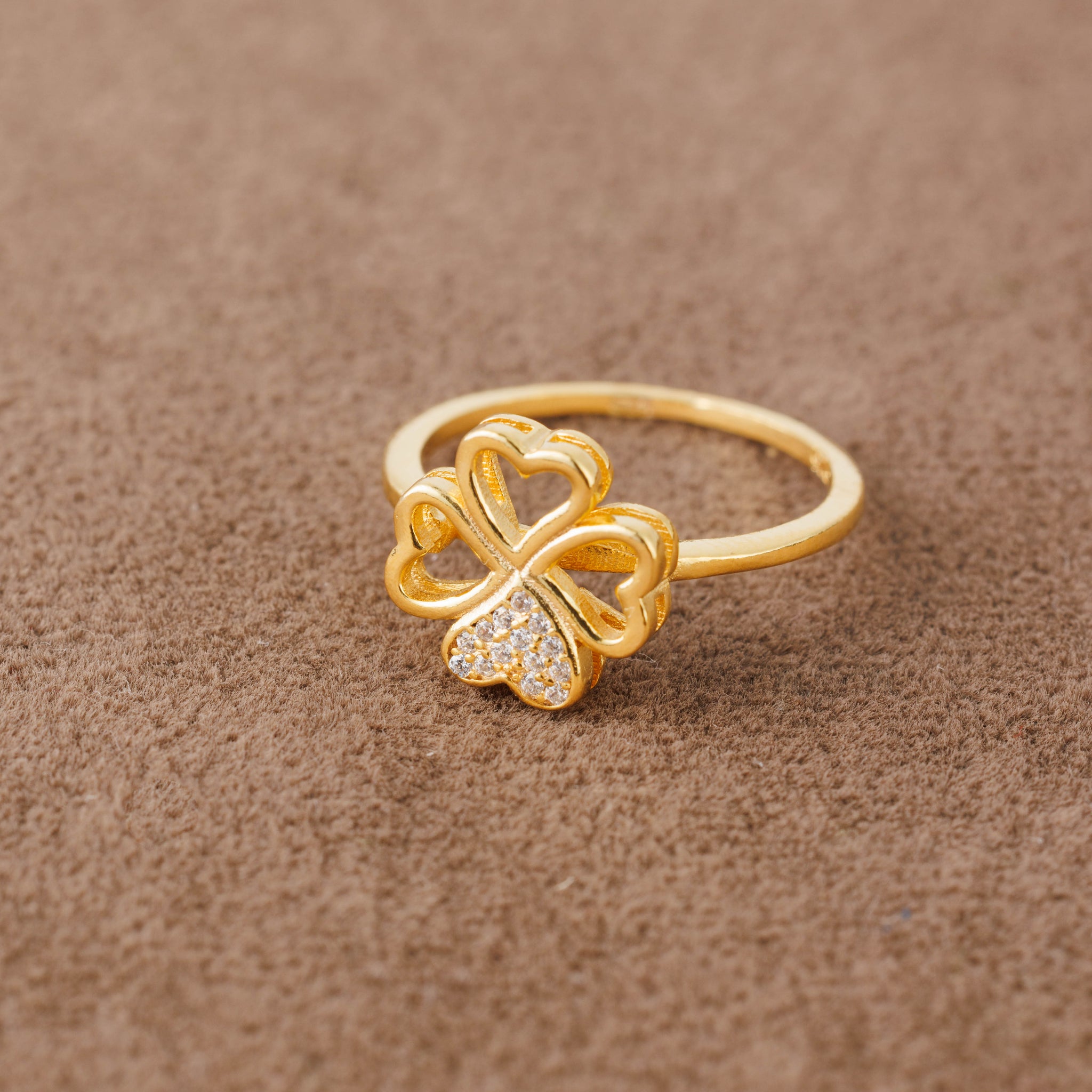 Zircon Ring (D10) - Silver 925 & Gold Plated