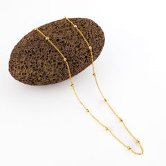 Link with Ball Chain 2 - 925 Silver & 24K Gold Plated