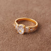 Zircon Ring (D21) - Silver 925 & Gold Plated