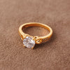 Zircon Ring (D24) - Silver 925 & Gold Plated