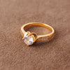 Zircon Ring (D13) - Silver 925 & Gold Plated