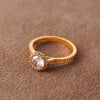 Zircon Ring (D22) - Silver 925 & Gold Plated