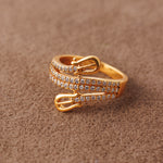 Zircon Ring (D20) - Silver 925 & Gold Plated