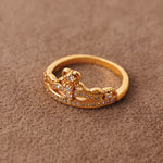 Zircon Ring (D11) - Silver 925 & Gold Plated