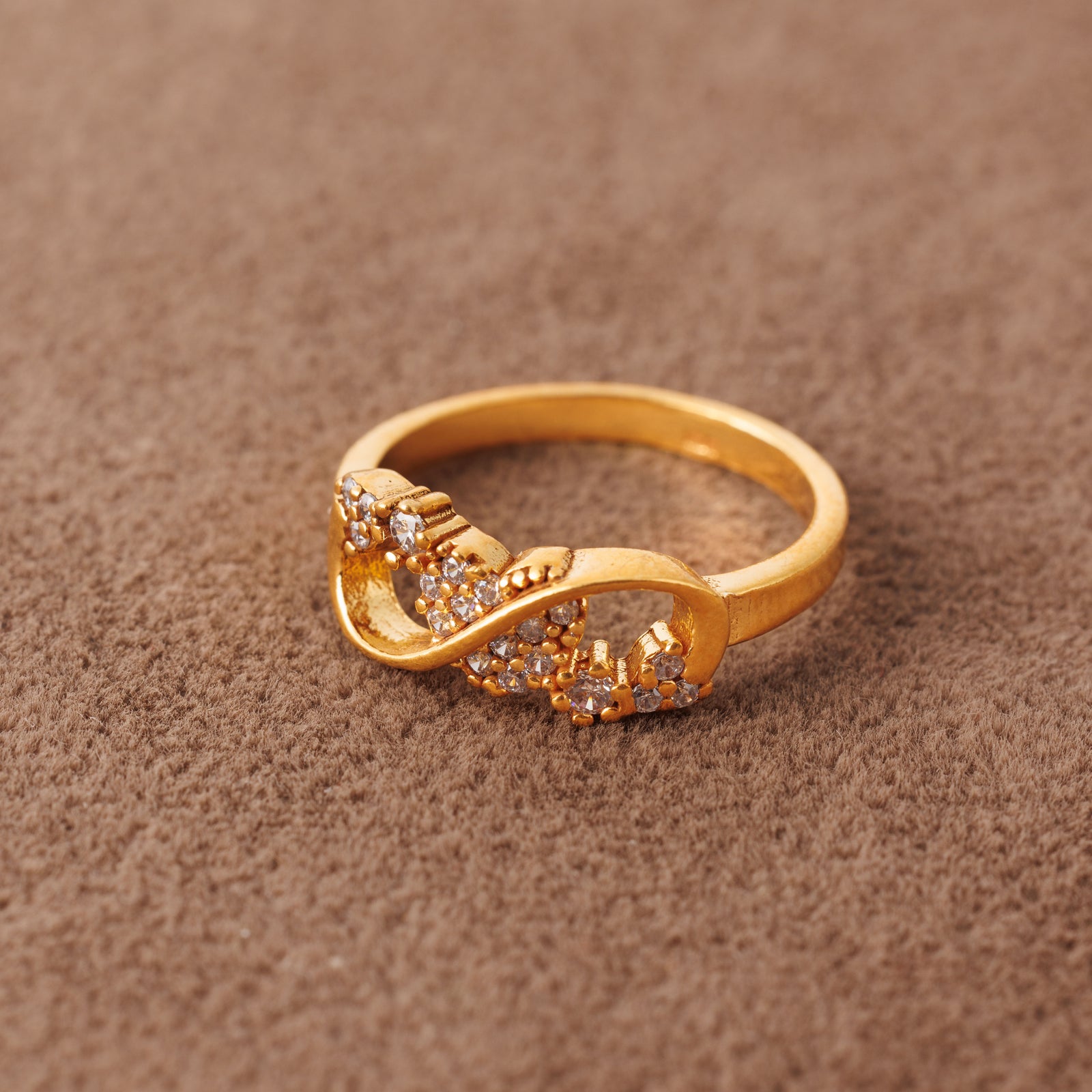 Zircon Ring (D25) - Silver 925 & Gold Plated