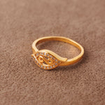 Zircon Ring (D12) - Silver 925 & Gold Plated