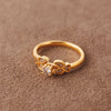 Zircon Ring (D16) - Silver 925 & Gold Plated