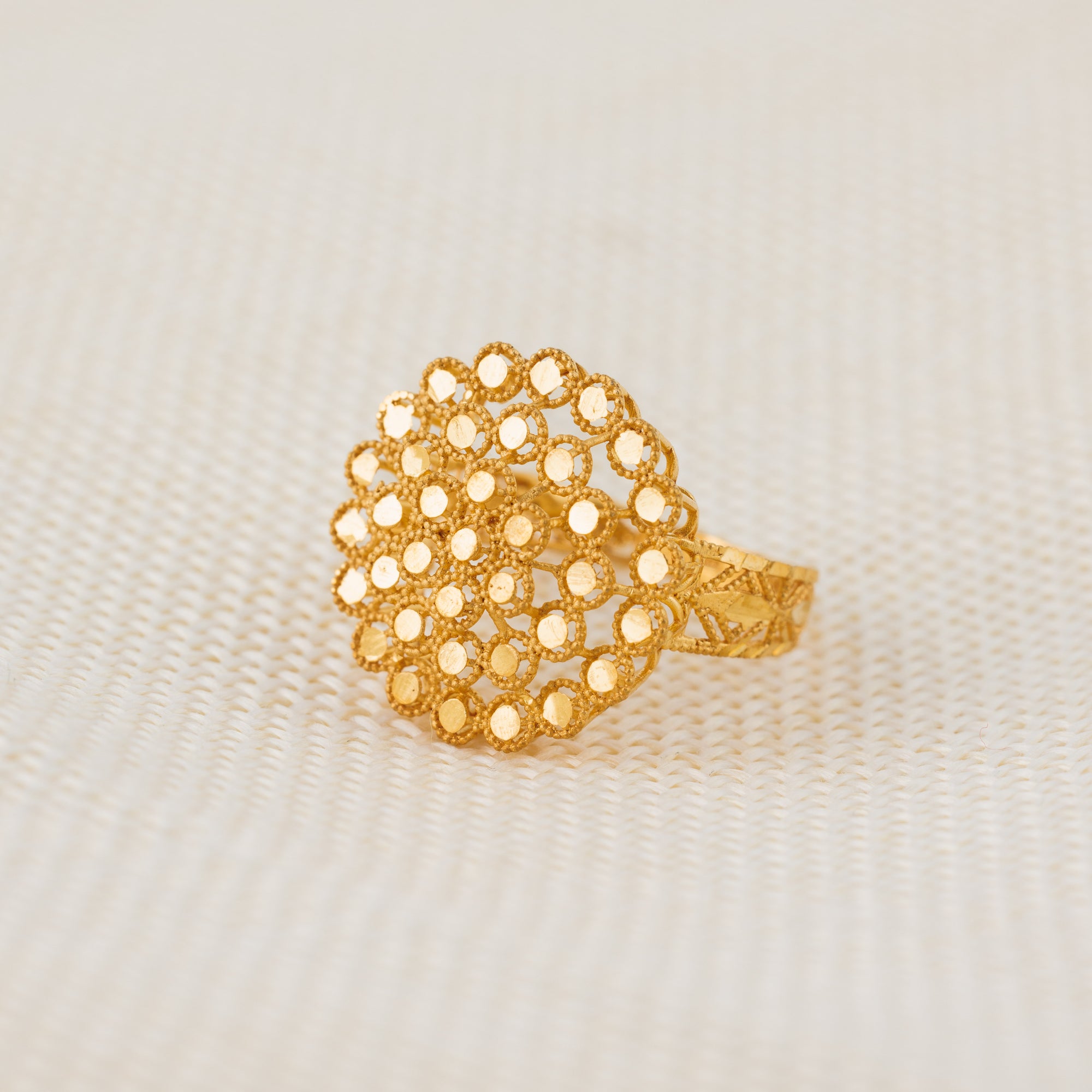 RP Flower Ring (D3) - Silver 925 & Gold Plated