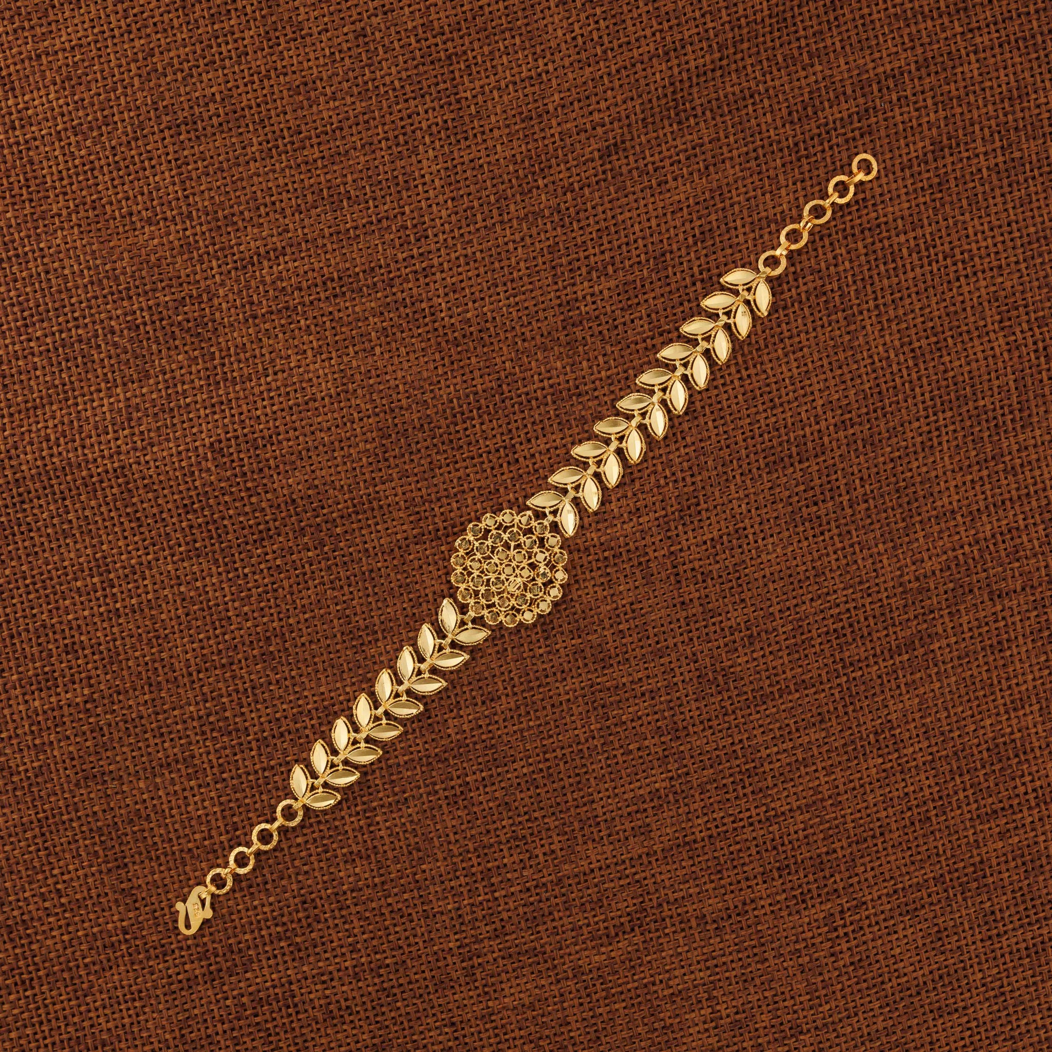 RP 1 Piece Bracelet with Leaf (D3) - Silver 925 & Gold Plated