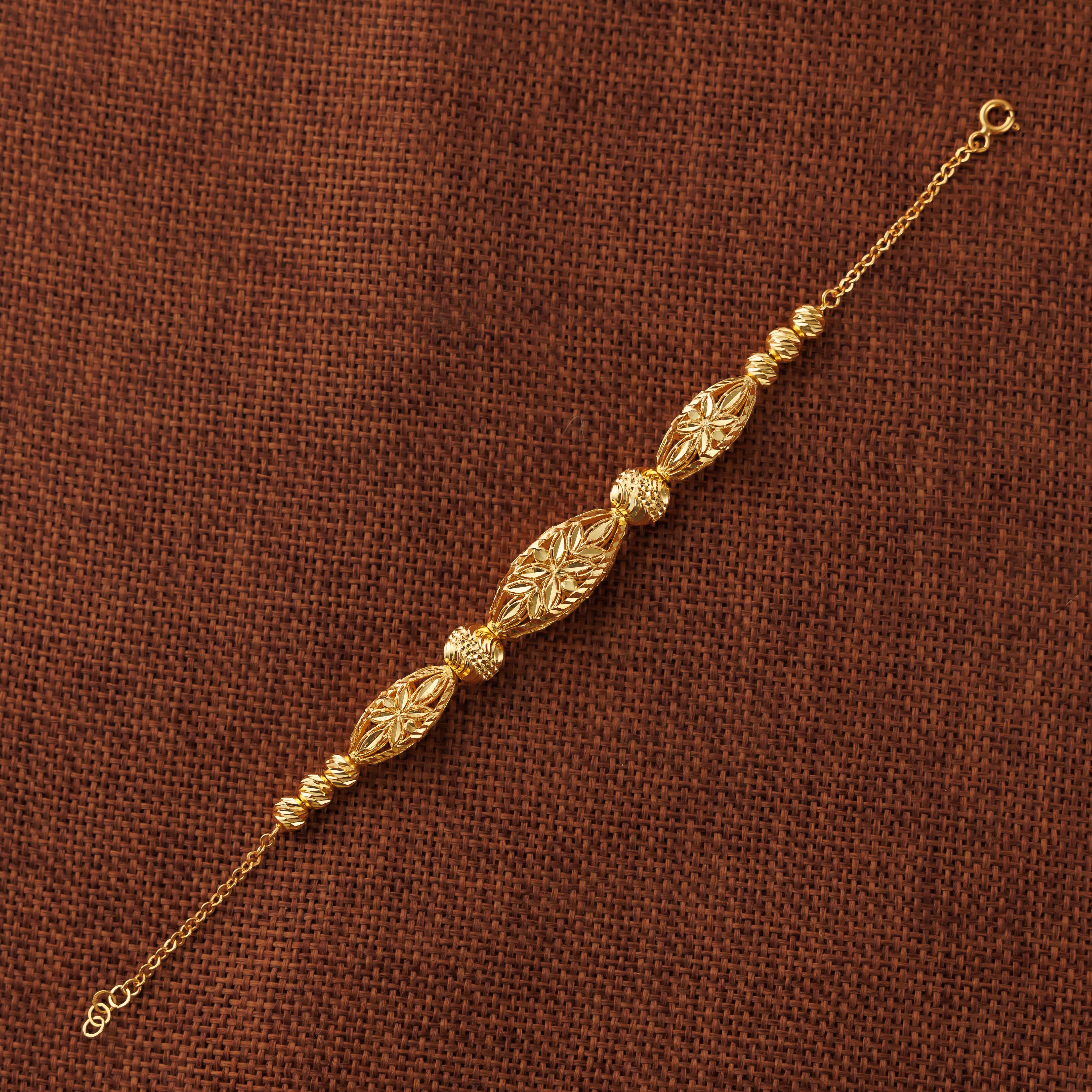 سوار RP Beads &amp; Ball (D29) - فضة 925 ومطلي بالذهب